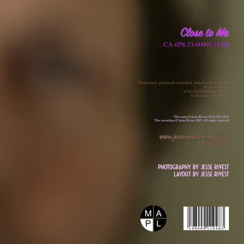 Jesse Rivest - Close to Me - back cover